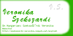 veronika szekszardi business card